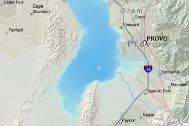 Map of portion of Utah County - link to Miscellaneous Recording Information